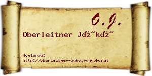 Oberleitner Jákó névjegykártya
